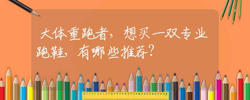 大体重跑者，想买一双专业跑鞋，有哪些推荐？