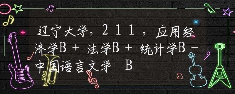辽宁大学，211，应用经济学B+法学B+统计学B-中国语言文学 B