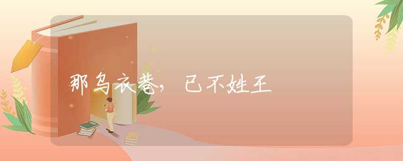 那乌衣巷，已不姓王