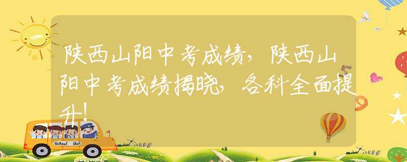 陕西山阳中考成绩，陕西山阳中考成绩揭晓，各科全面提升！