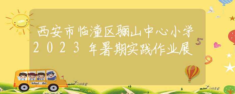 西安市临潼区骊山中心小学2023年暑期实践作业展