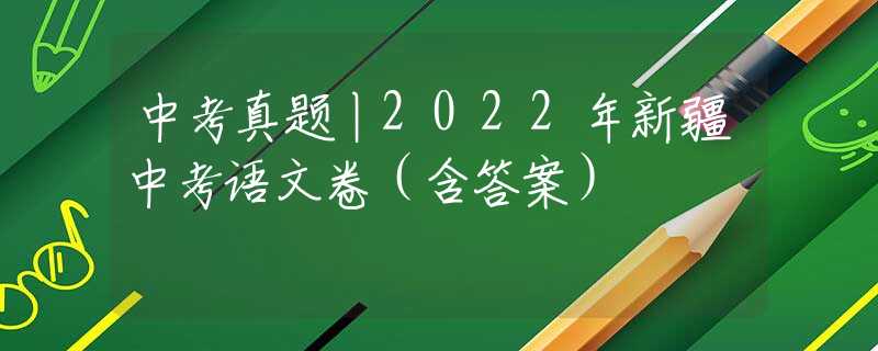 中考真题丨2022年新疆中考语文卷（含答案）