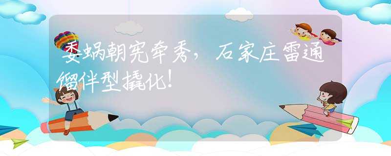 委蜗朝宪牵秀，石家庄雷通馏伴型撬化！