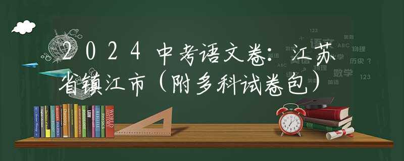 2024中考语文卷：江苏省镇江市（附多科试卷包）