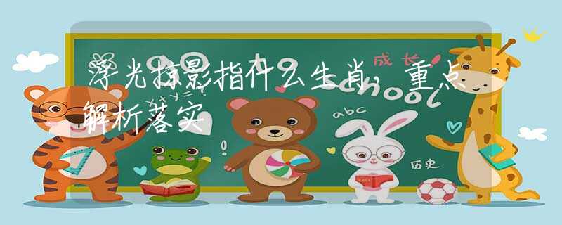 浮光掠影指什么生肖，重点解析落实