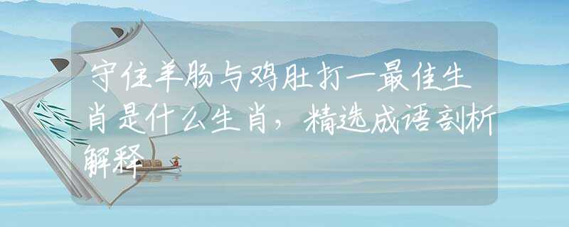 守住羊肠与鸡肚打一最佳生肖是什么生肖，精选成语剖析解释