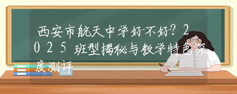 西安市航天中学好不好？2025班型揭秘与教学特色深度测评