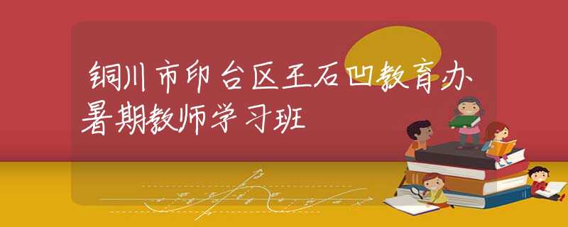 铜川市印台区王石凹教育办暑期教师学习班