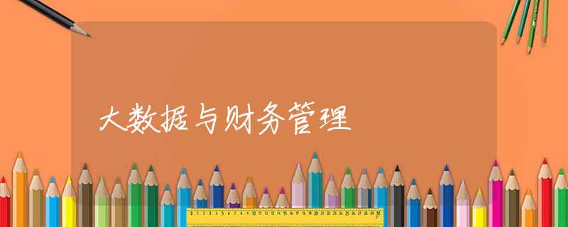 大数据与财务管理 大数据与财务管理