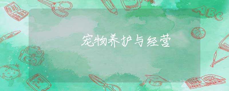 宠物养护与经营