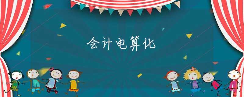 会计电算化 会计电算化