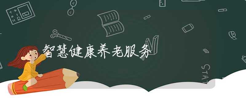 智慧健康养老服务 智慧健康养老服务