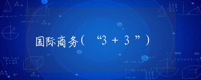 国际商务(“3+3”)