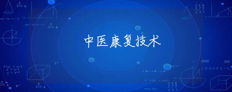 中医康复技术 中医康复技术