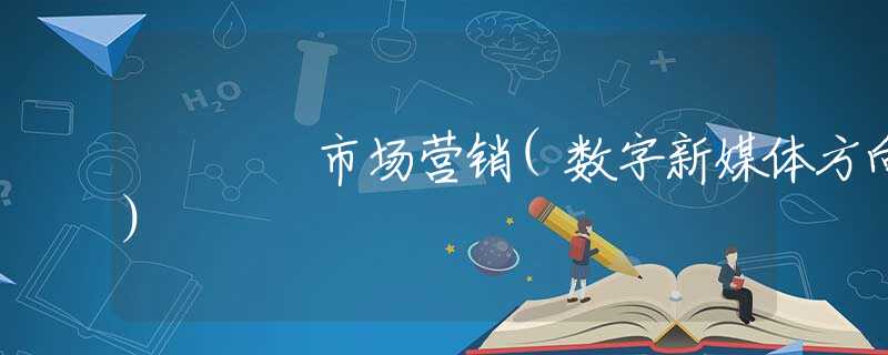 市场营销(数字新媒体方向)