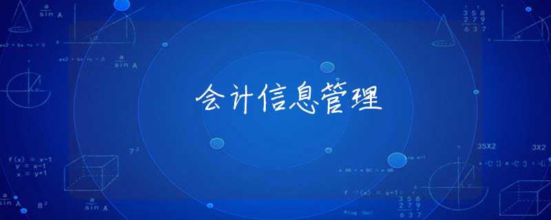 会计信息管理