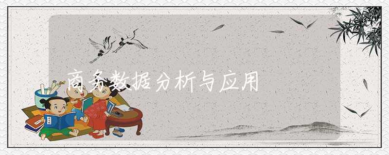商务数据分析与应用