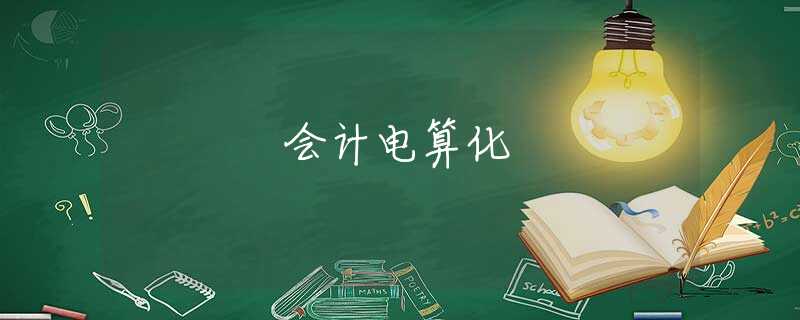 会计电算化 会计电算化