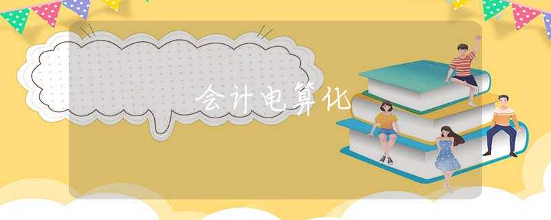 会计电算化 会计电算化