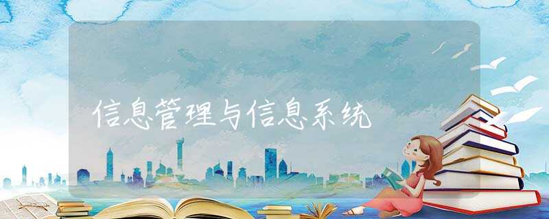 信息管理与信息系统