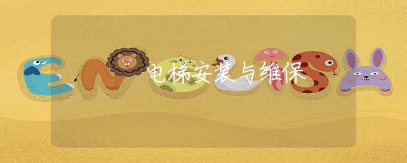 电梯安装与维保 电梯安装与维保