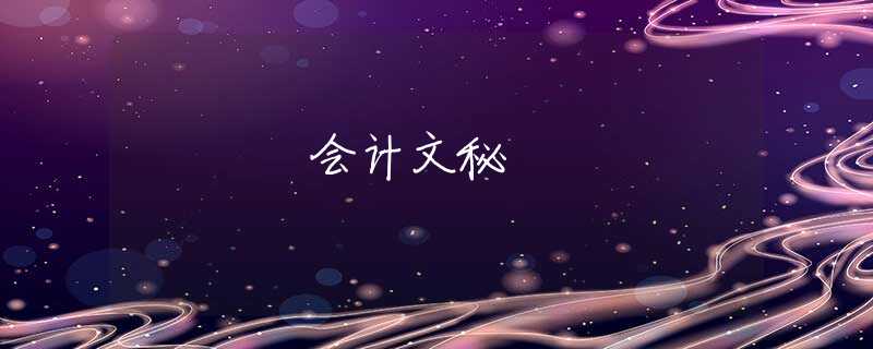 会计文秘 会计文秘