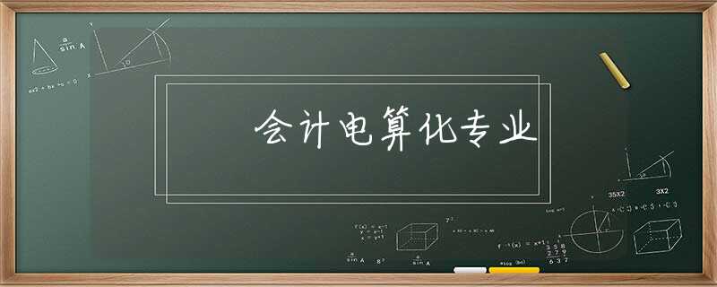 会计电算化专业 会计电算化专业