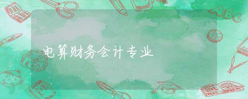 电算财务会计专业 电算财务会计专业