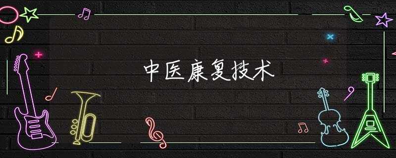 中医康复技术 中医康复技术