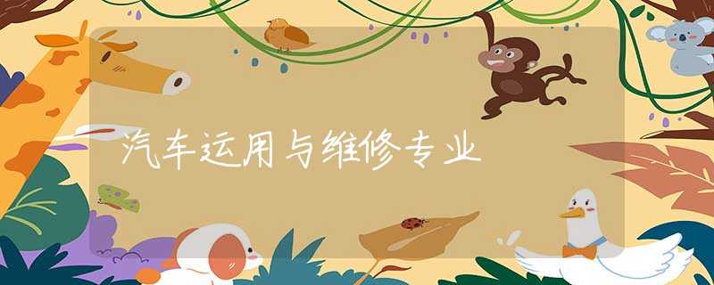 汽车运用与维修专业