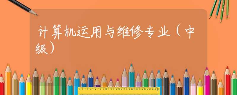 计算机运用与维修专业（中级）