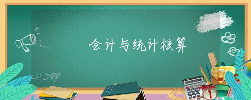 会计与统计核算 会计与统计核算