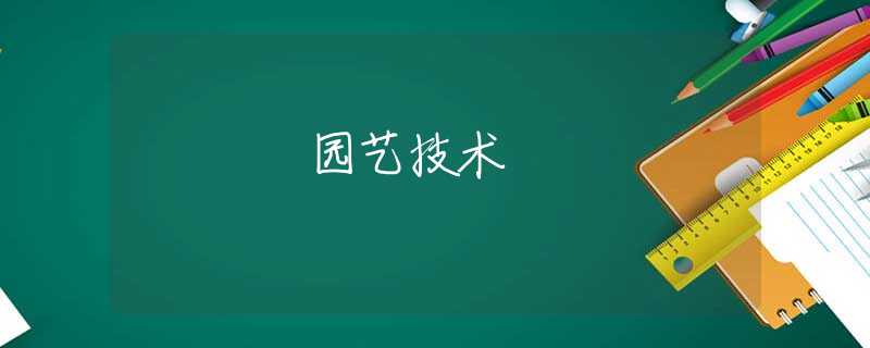 园艺技术 园艺技术