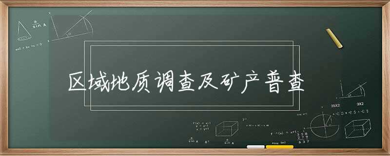 区域地质调查及矿产普查 区域地质调查及矿产普查