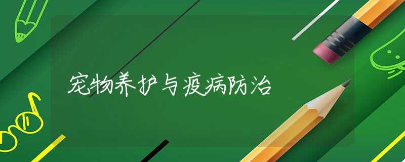 宠物养护与疫病防治