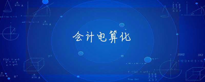 会计电算化 会计电算化
