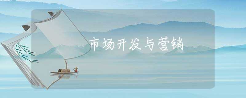 市场开发与营销