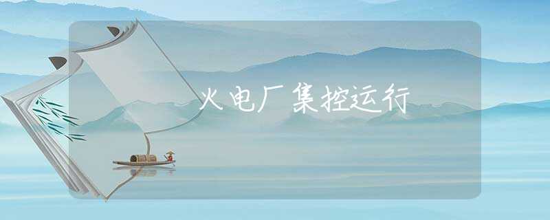 火电厂集控运行 火电厂集控运行