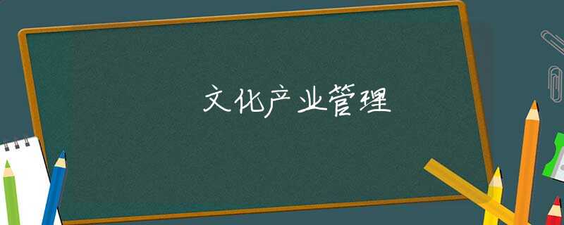 文化产业管理 文化产业管理