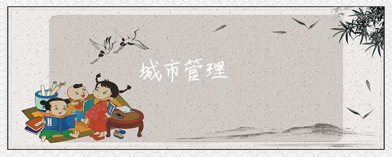 城市管理