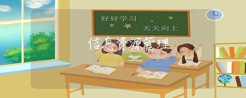 信息资源管理 信息资源管理