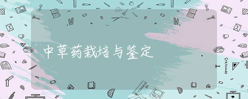 中草药栽培与鉴定 中草药栽培与鉴定