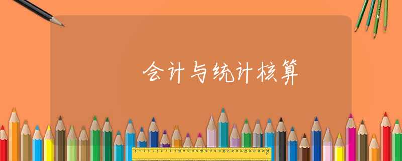 会计与统计核算