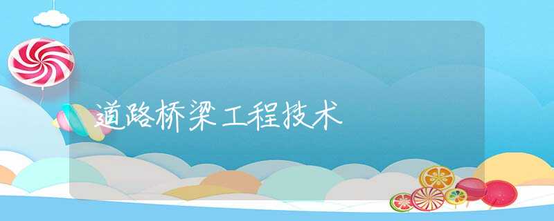 道路桥梁工程技术 道路桥梁工程技术